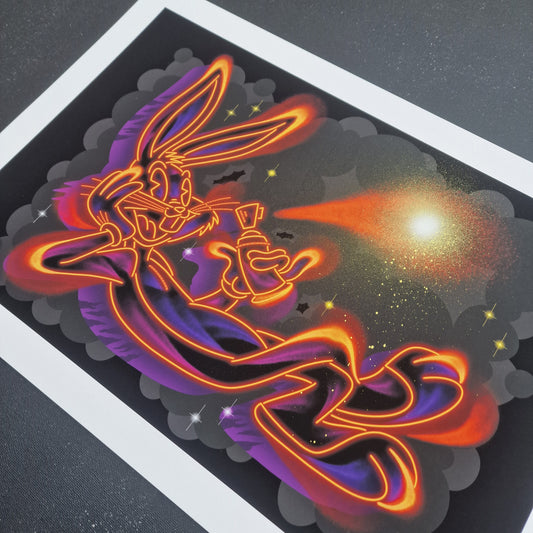 Golden Bunny Art Print, 2023