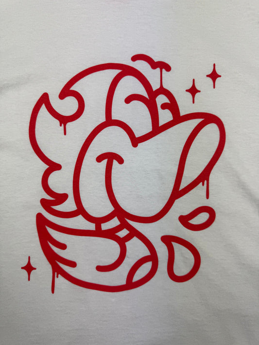 Resi Duck T-Shirt (White - Red)