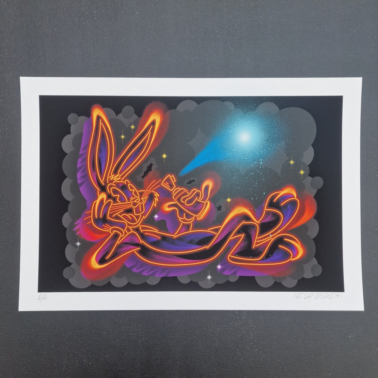 Golden Bunny Art Print