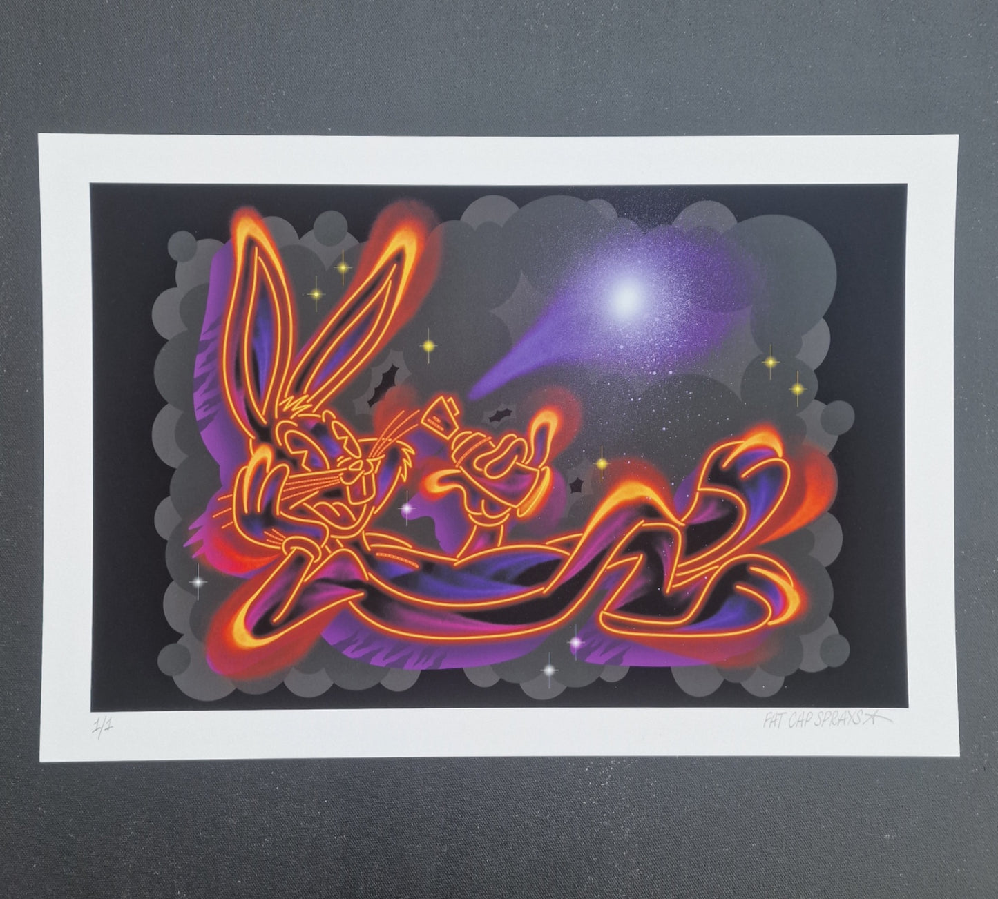 Golden Bunny Art Print