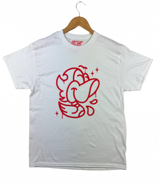 Resi Duck T-Shirt (White - Red)